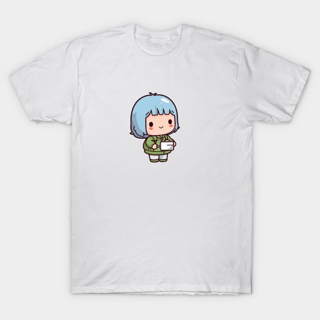 Kawaii camping girl T-Shirt by Mon Kawaii Lab